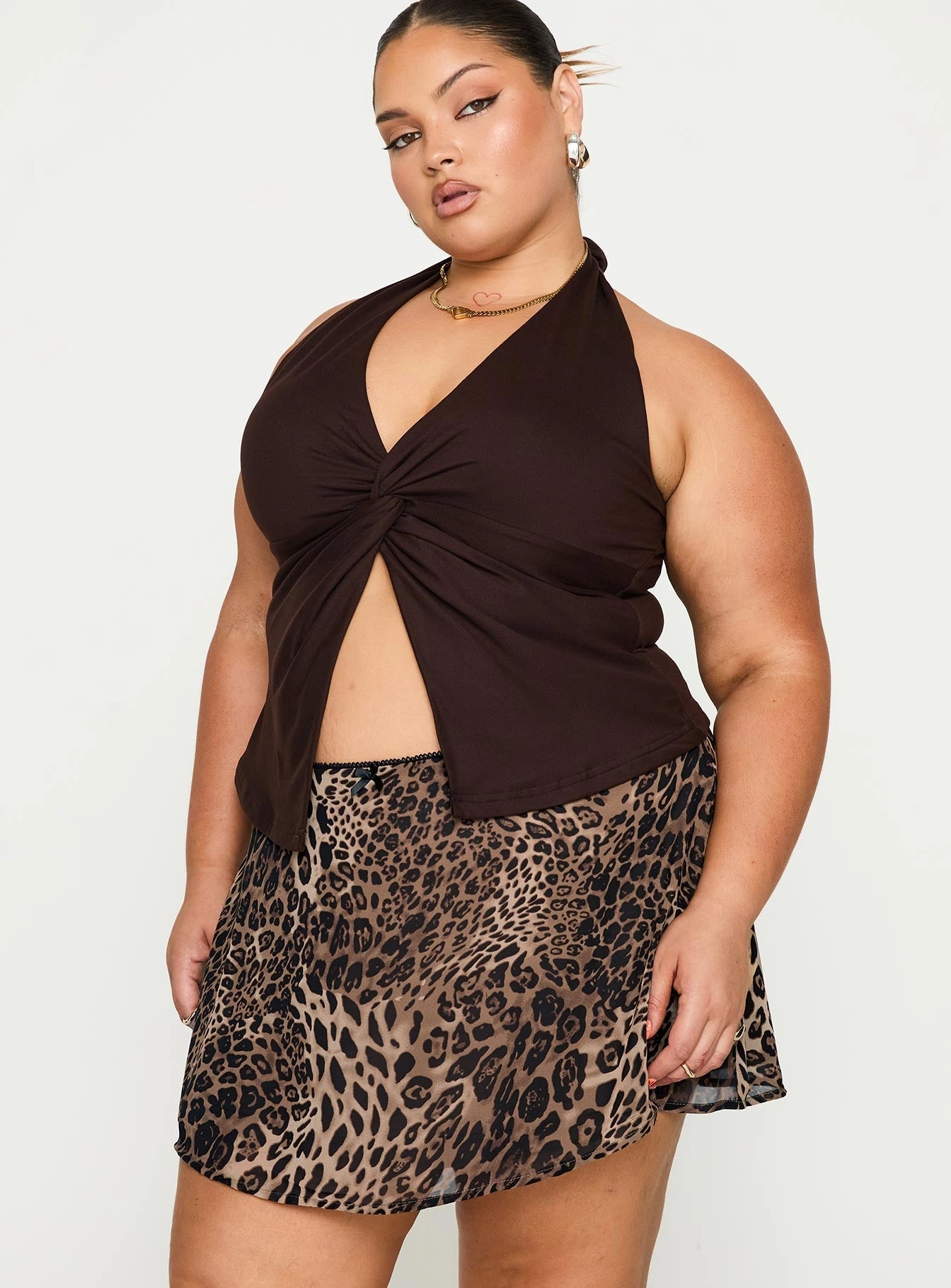 Tejano Mini Skirt Leopard Curve Pure Vibes Everyday Style