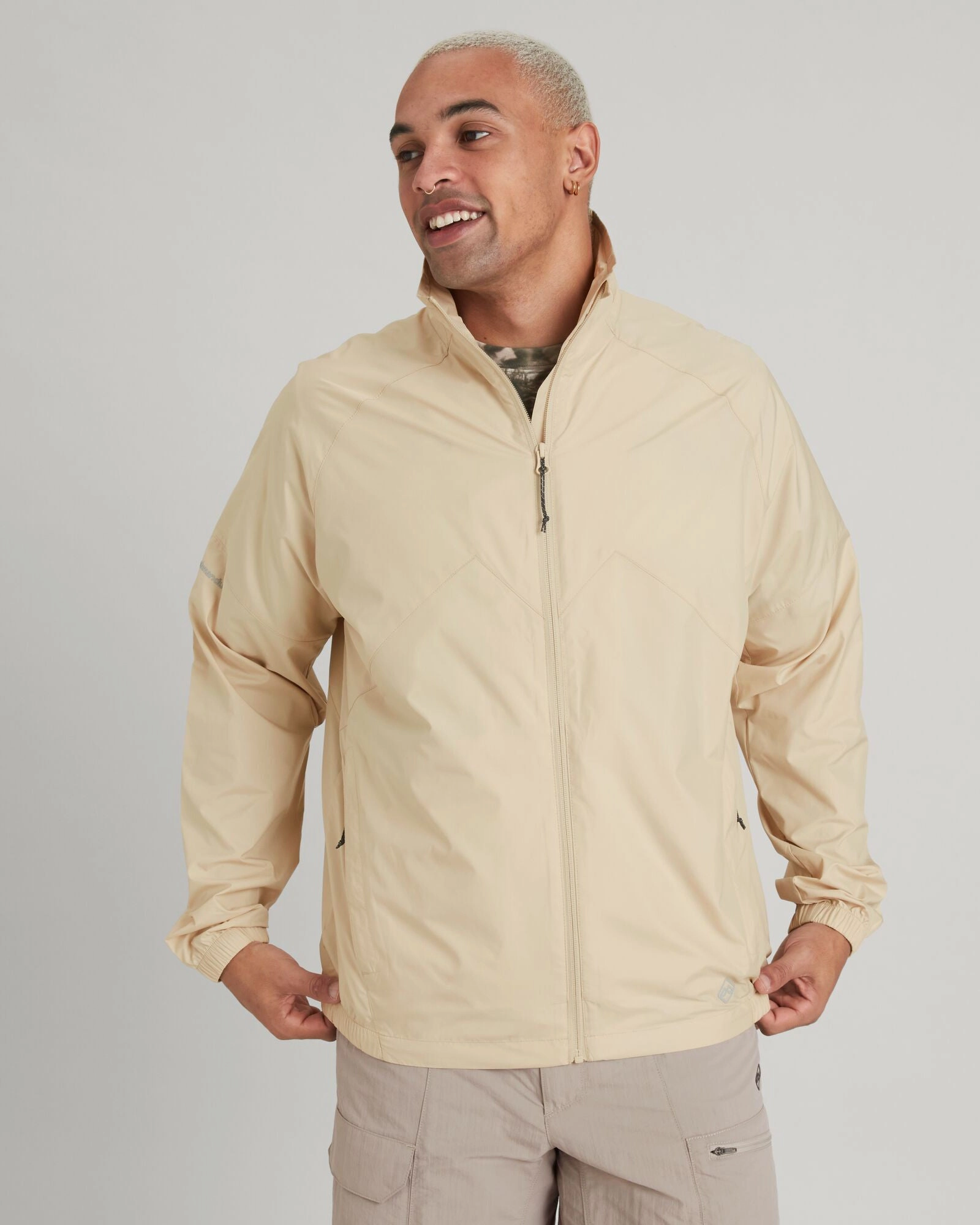 Kangaroo Pocket WND-Chaser Men's Windbreaker Jacket - Drift