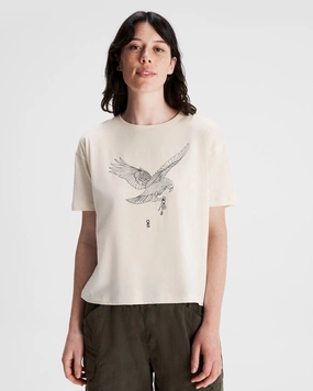 Women's O.Smither Organic Cotton T-shirt - Natural Everyday apparel Simple Yet Elegant