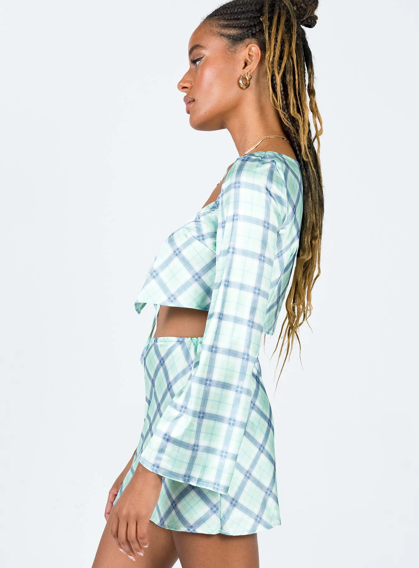 Hidden pockets Everyday Style Sheena Set Green Check