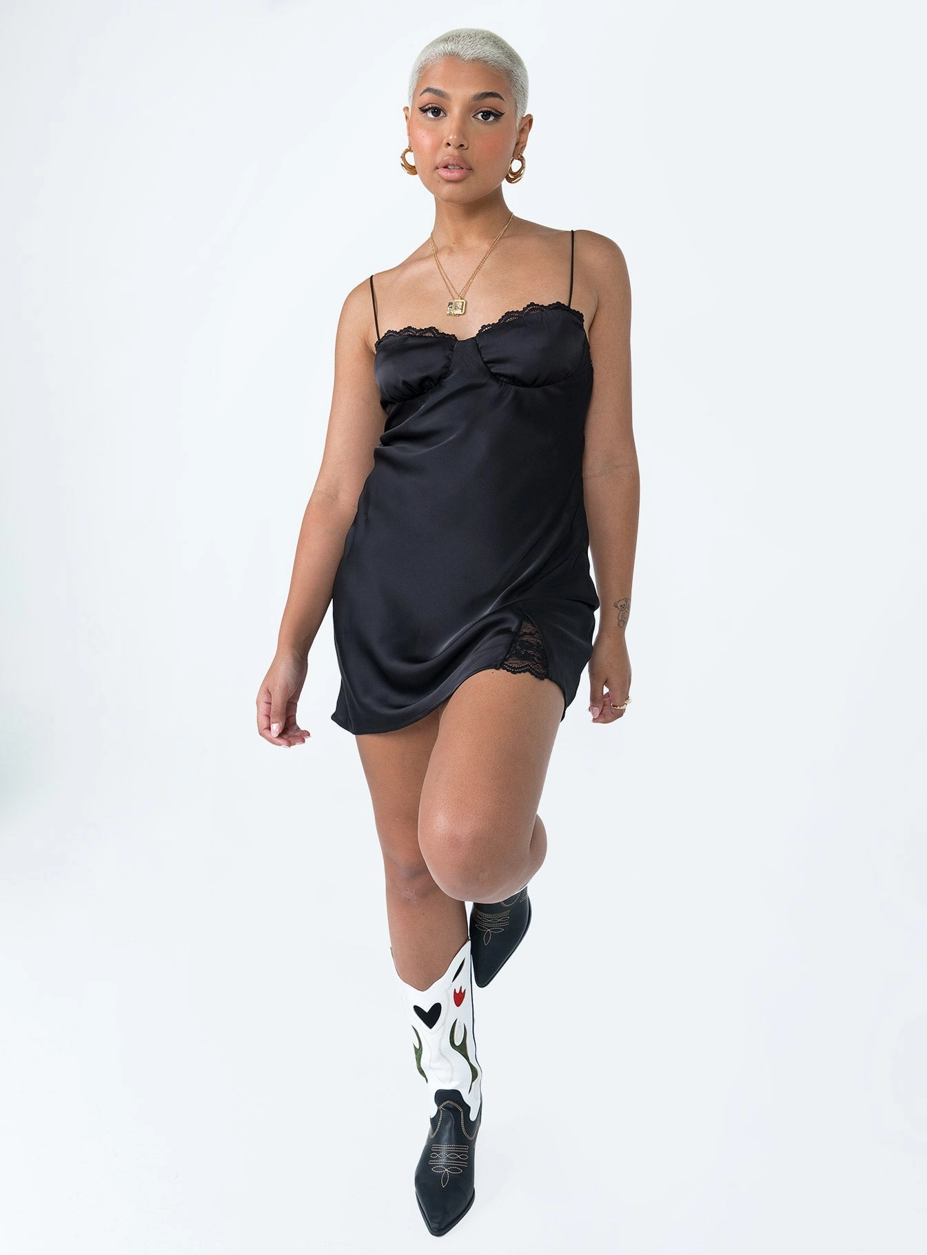 Snowbird Mini Dress Black Refined Cut Smart Shape