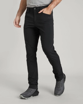Transitional Style Slim Comfort Men's Flight Long Pants - Black Stingray