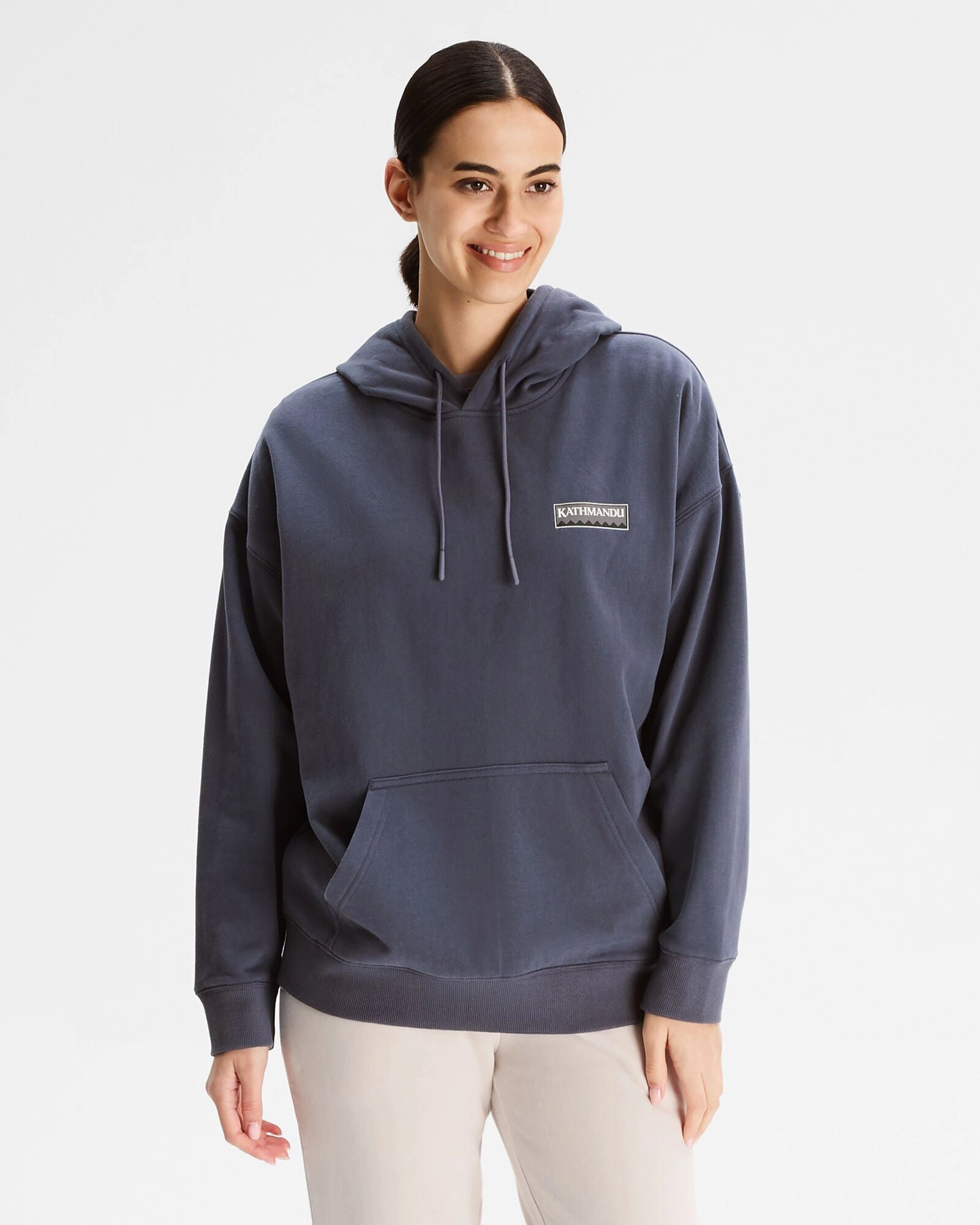 Women's Heritage Logo Slouchy LT BB Hoodie - Mid Navy Cozy Wearable