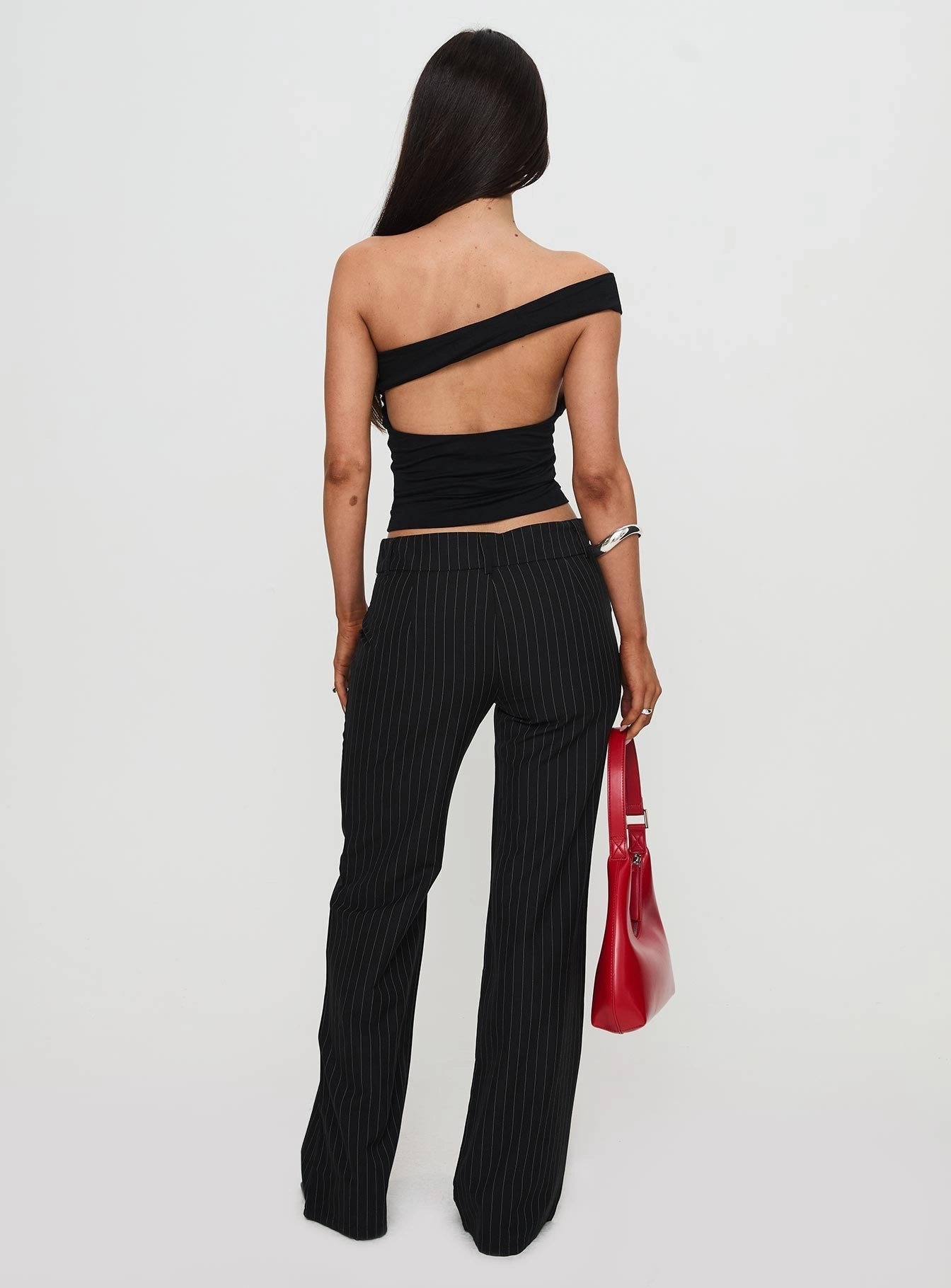 Socialista Pinstripe Pant Black Quick drying material