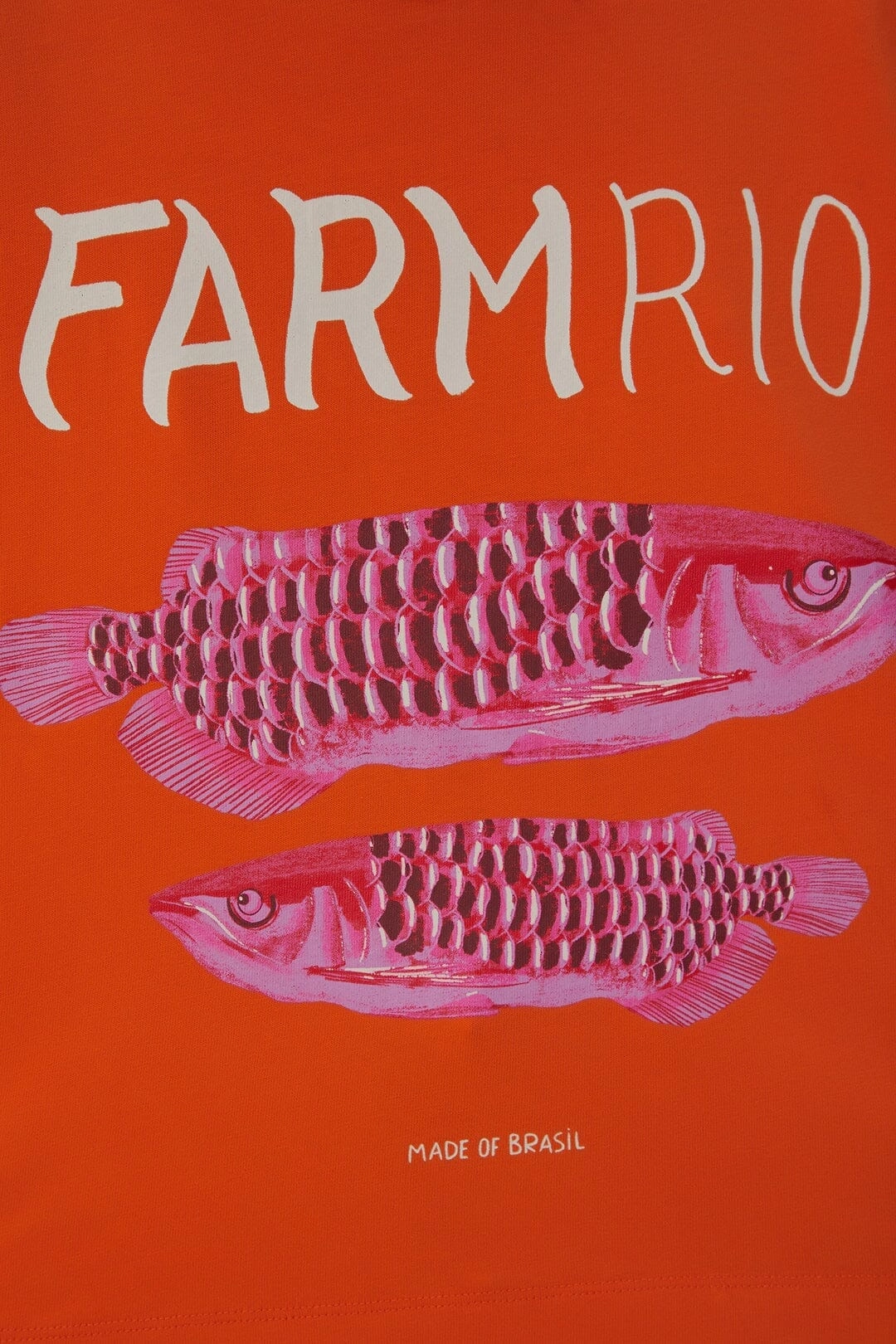 Adjustable Hem Scoop neck femininity Orange Farm Rio Organic Cotton T-Shirt