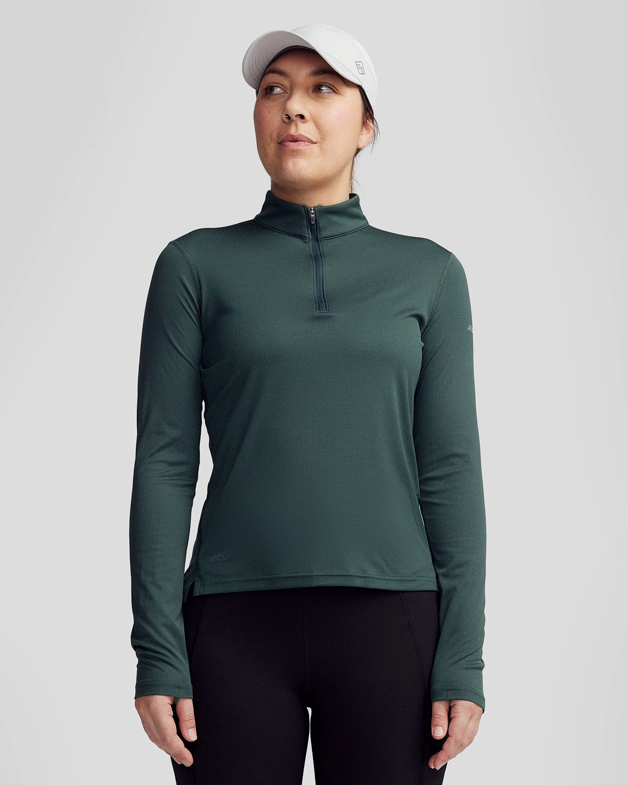Women's Seeker Quarter Zip Top - Deep Forest Vintage Wash Finish