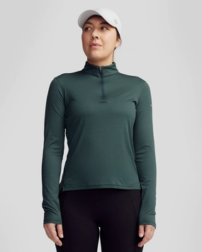 Women's Seeker Quarter Zip Top - Deep Forest Vintage Wash Finish
