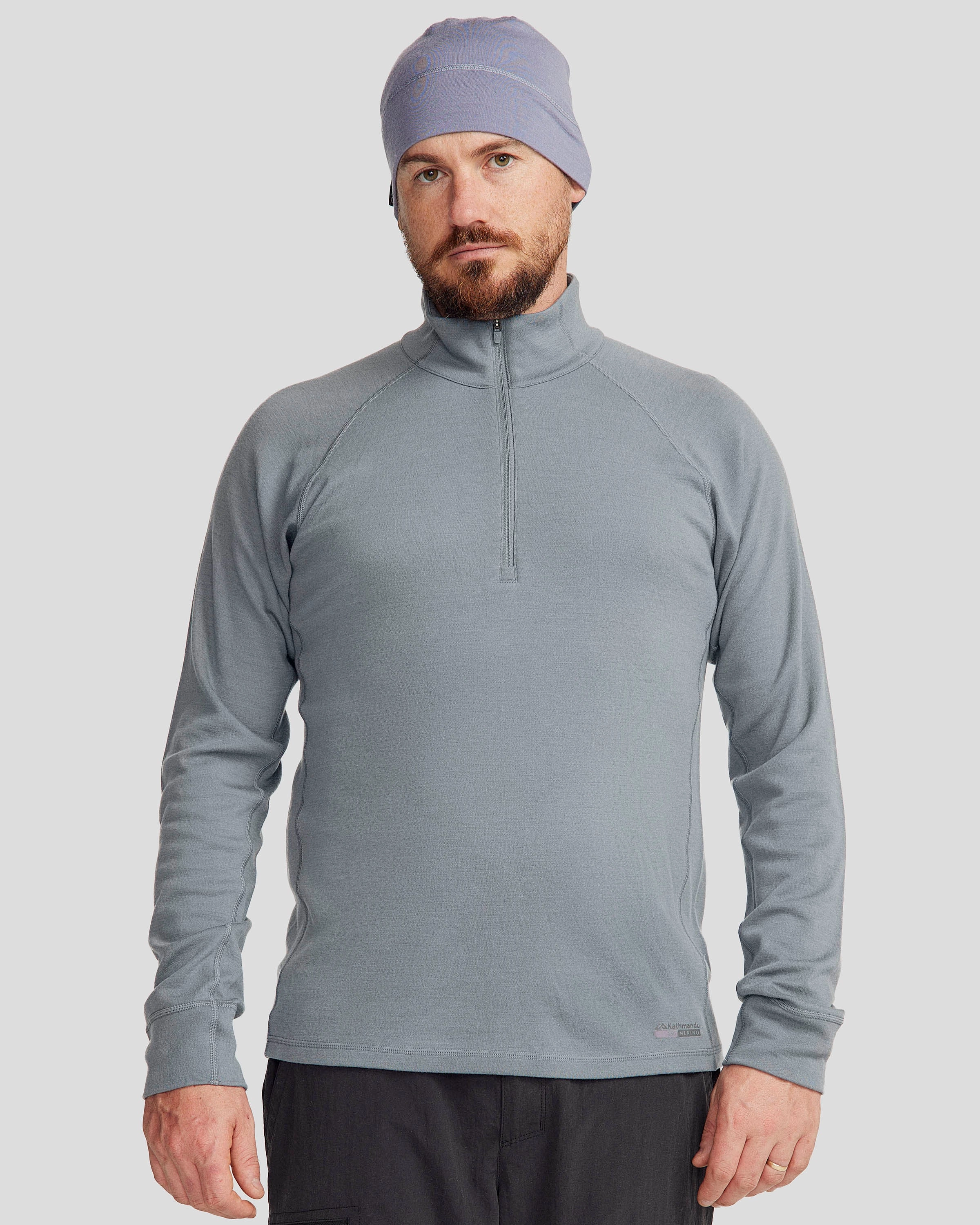 Men's K-Merino 250 Quarter Zip Long Sleeve - Moon Elastic waist