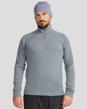 Active Stretch Fit Outdoor Layers Men's K-Merino 250 Quarter Zip Long Sleeve - Moon