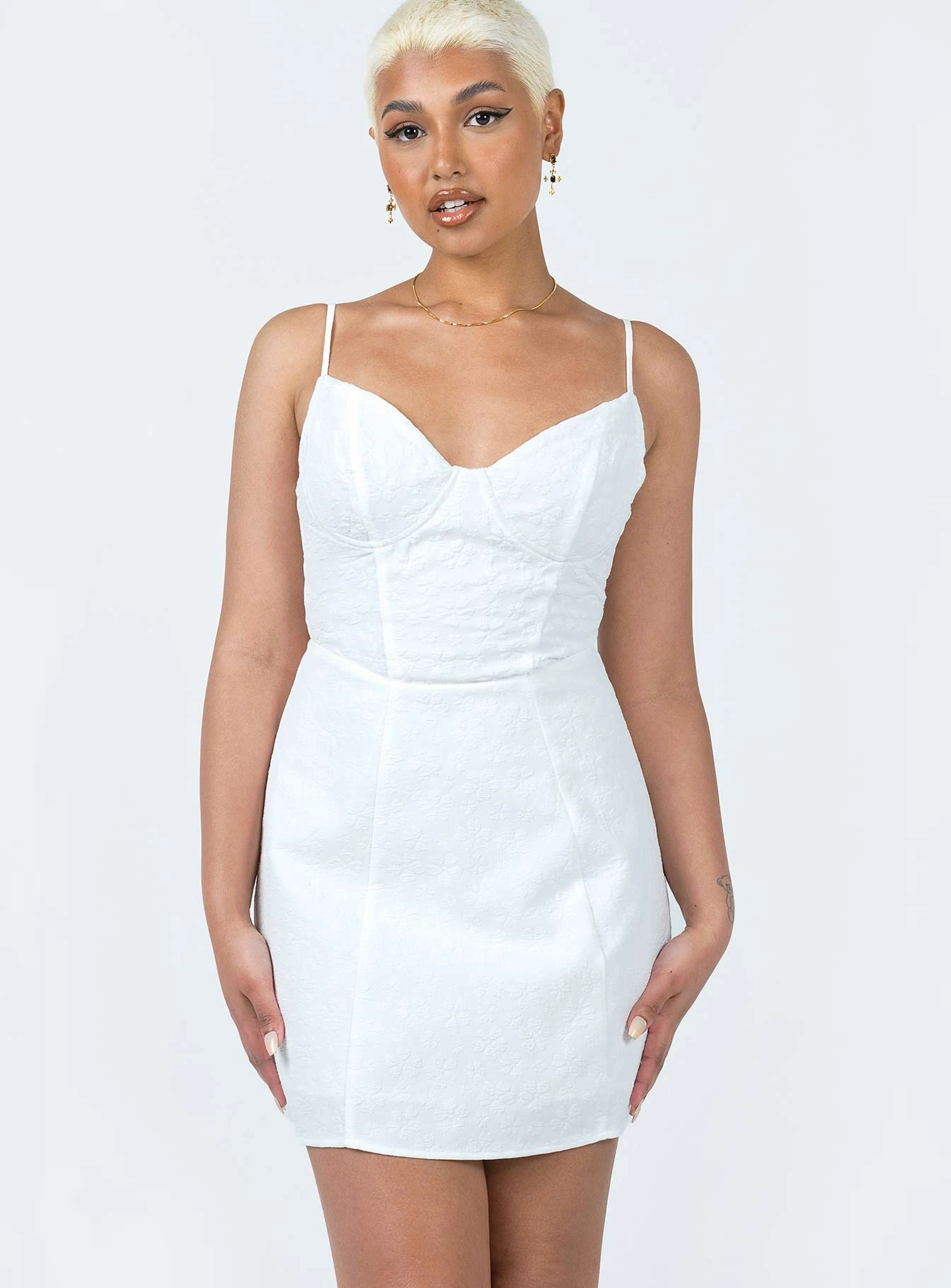 Zora Mini Dress White Timeless Appeal