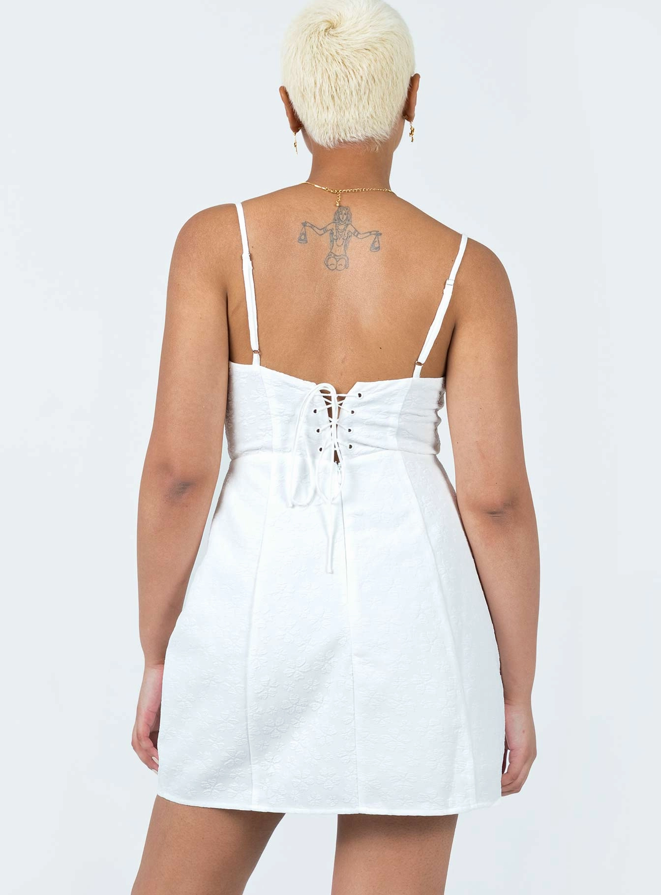 Wide Swing Zora Mini Dress White
