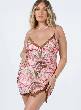 Bonita Mini Dress Pink Multi Formal dinner wear Chill Design