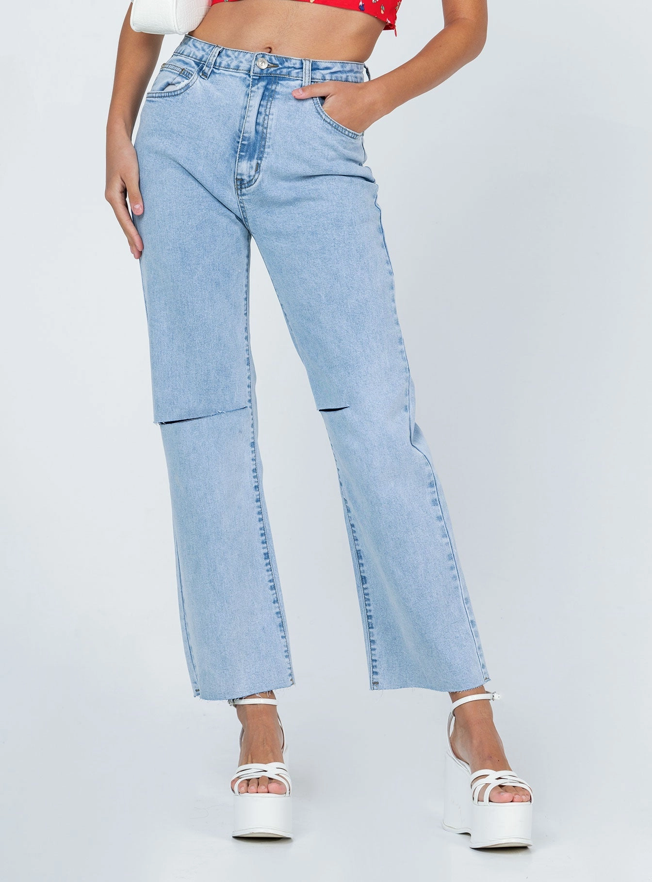 Sleek Option Daysia Lightwash Denim Jeans
