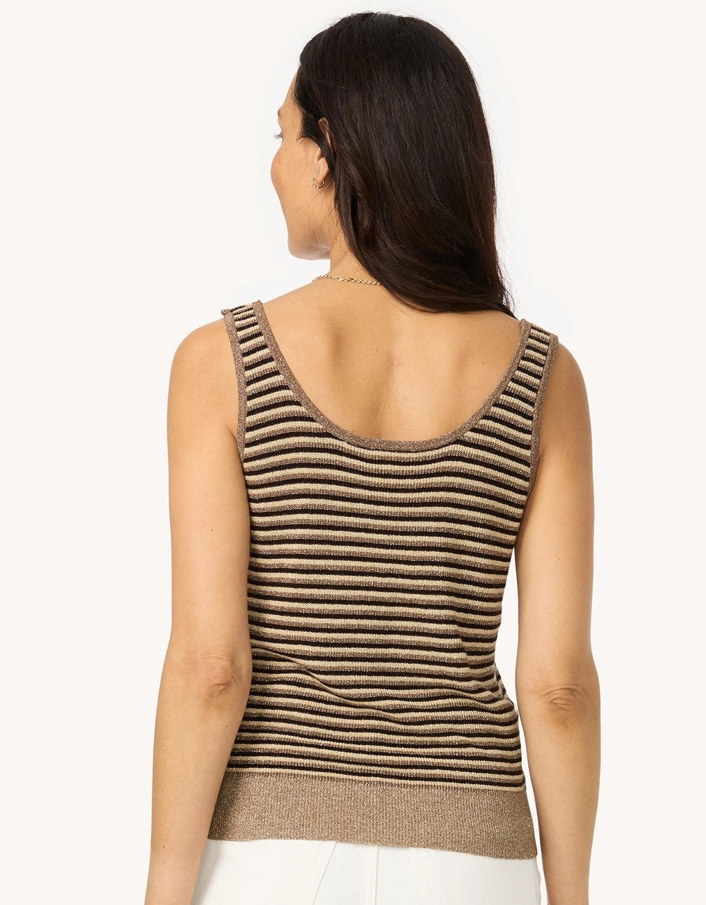 Unsubscribed Shimmer Knit Tank Flexible Design Fit