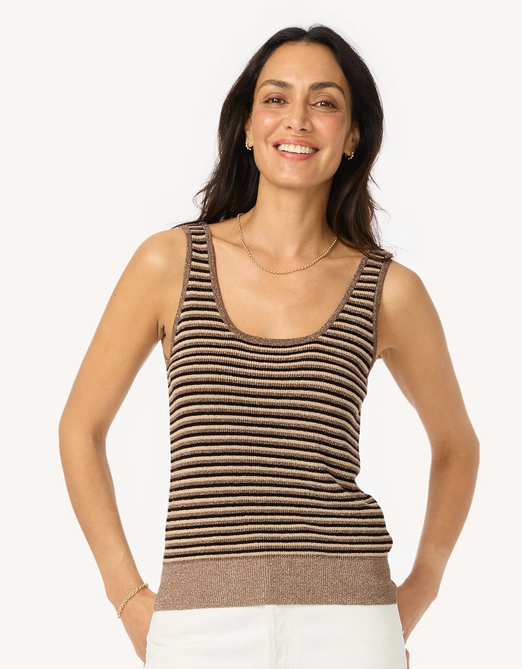Low Maintenance Fabric Active Flex Unsubscribed Shimmer Knit Tank
