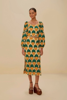 Sand Pineapple Crochet Skirt Bold Finish