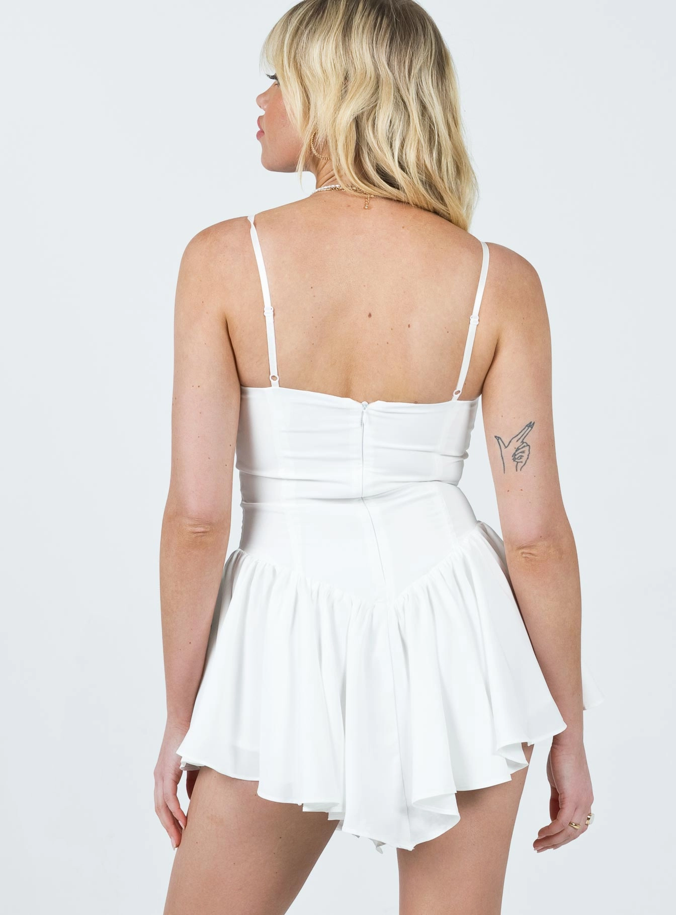 Compact Fit Solace Mini Dress White