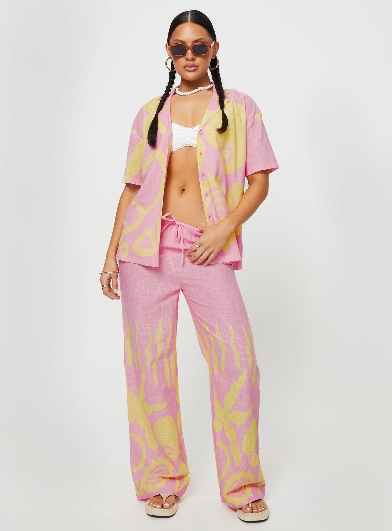 Active Lifestyle Dynamic Fit Sollene Pants Pink/yellow