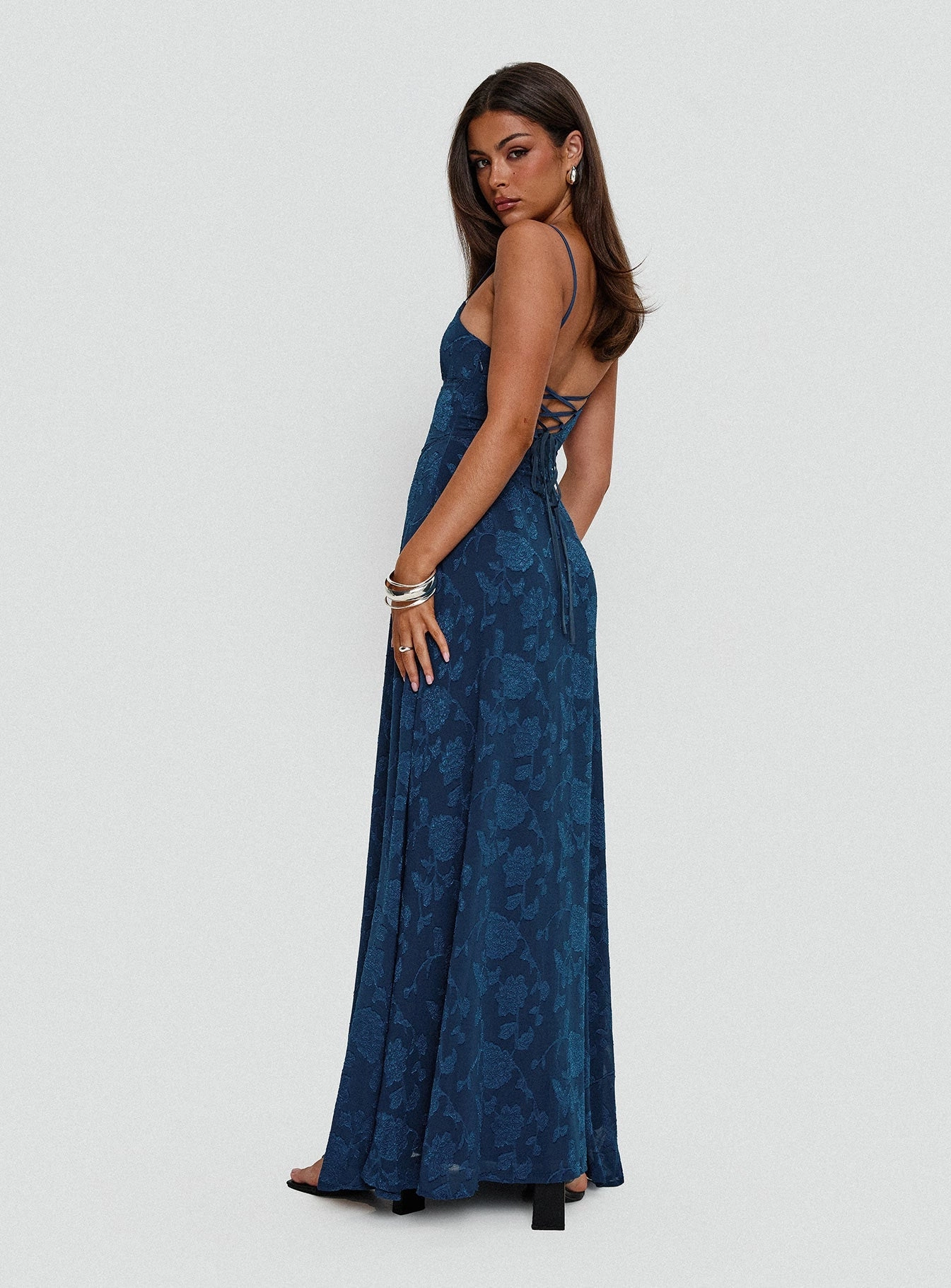 South Of France Maxi Dress Navy Comfortable and Fashionable
