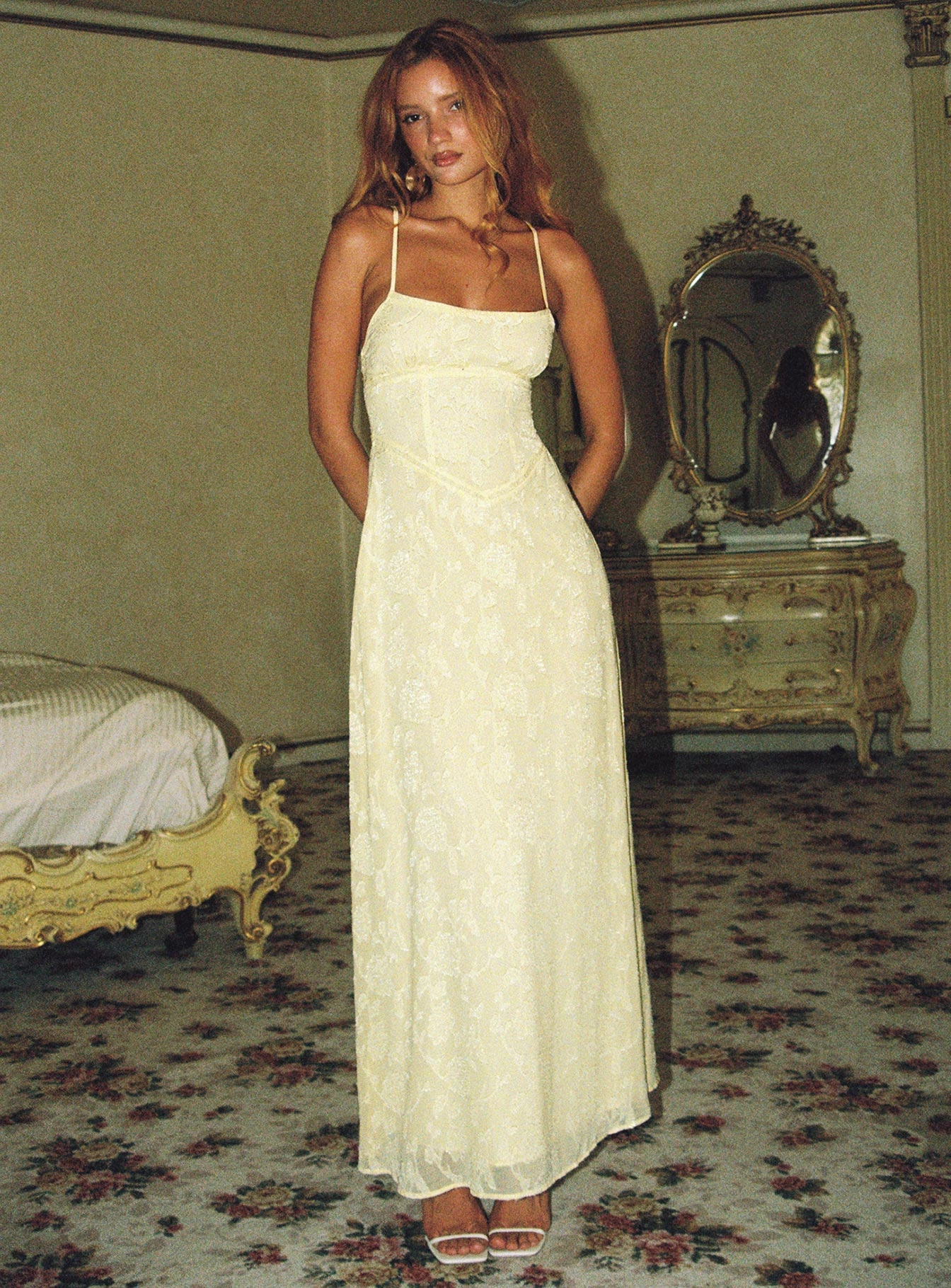 South Of France Maxi Dress Yellow Casual chic dress Polished look dress