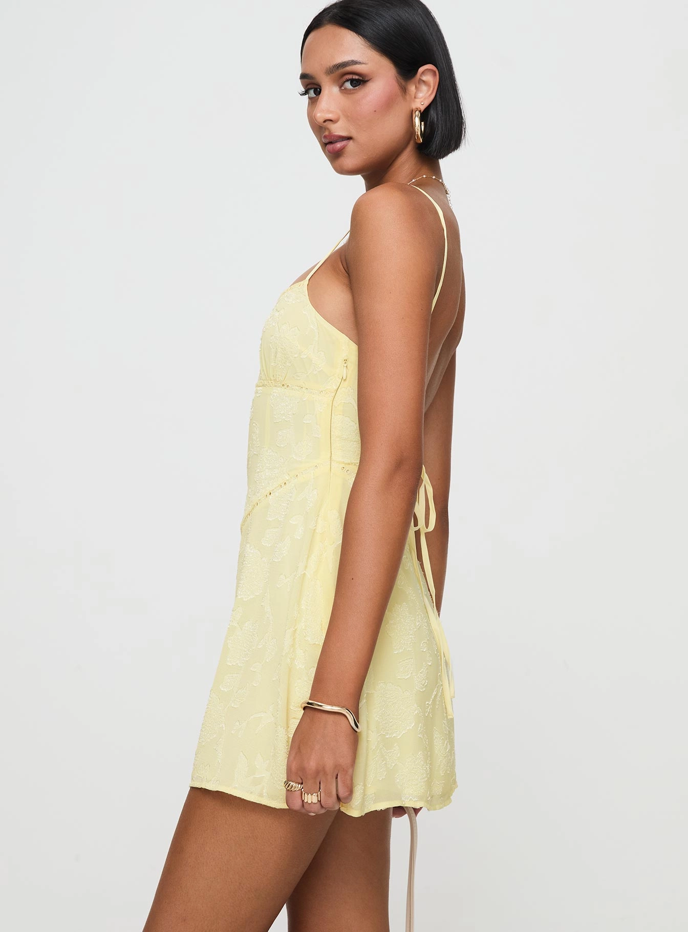 Layer Safe South Of France Mini Dress Yellow