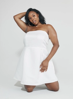 Spader Corset Mini Dress White Curve Casual event dress