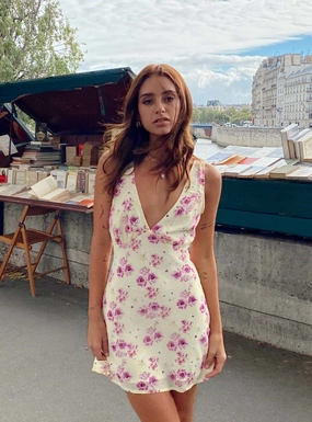 Nellie Mini Dress Yellow Floral Pure Fabric Easy Pick