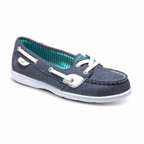 Sperry Sparkle Denim Shoresider Youth Boat Shoe Pace Friendly