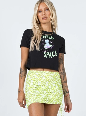 Cinzia Mini Skirt Green Outfit Details Water Repellent