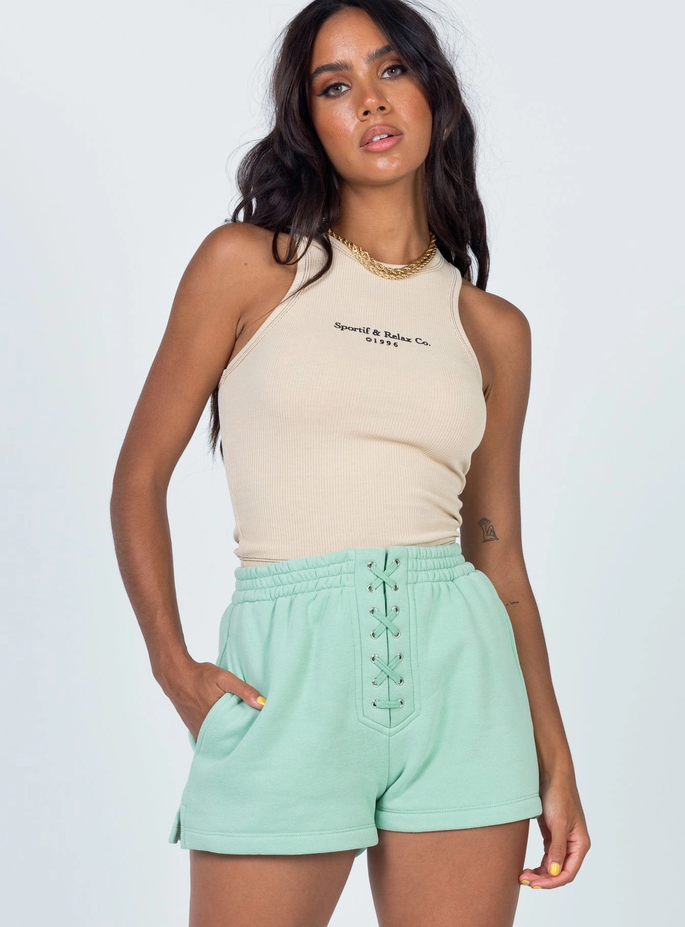Lane Shorts Green Anti-bacterial Body Flex