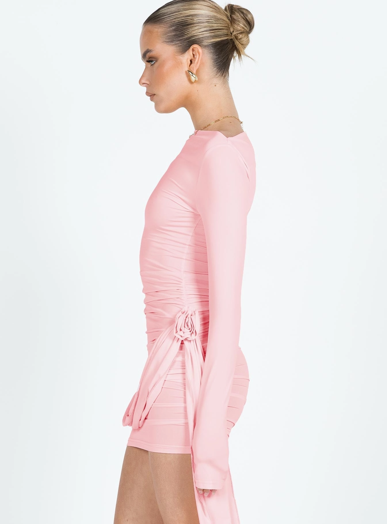 Glory Mini Dress Blush Olive Tone skin friendly
