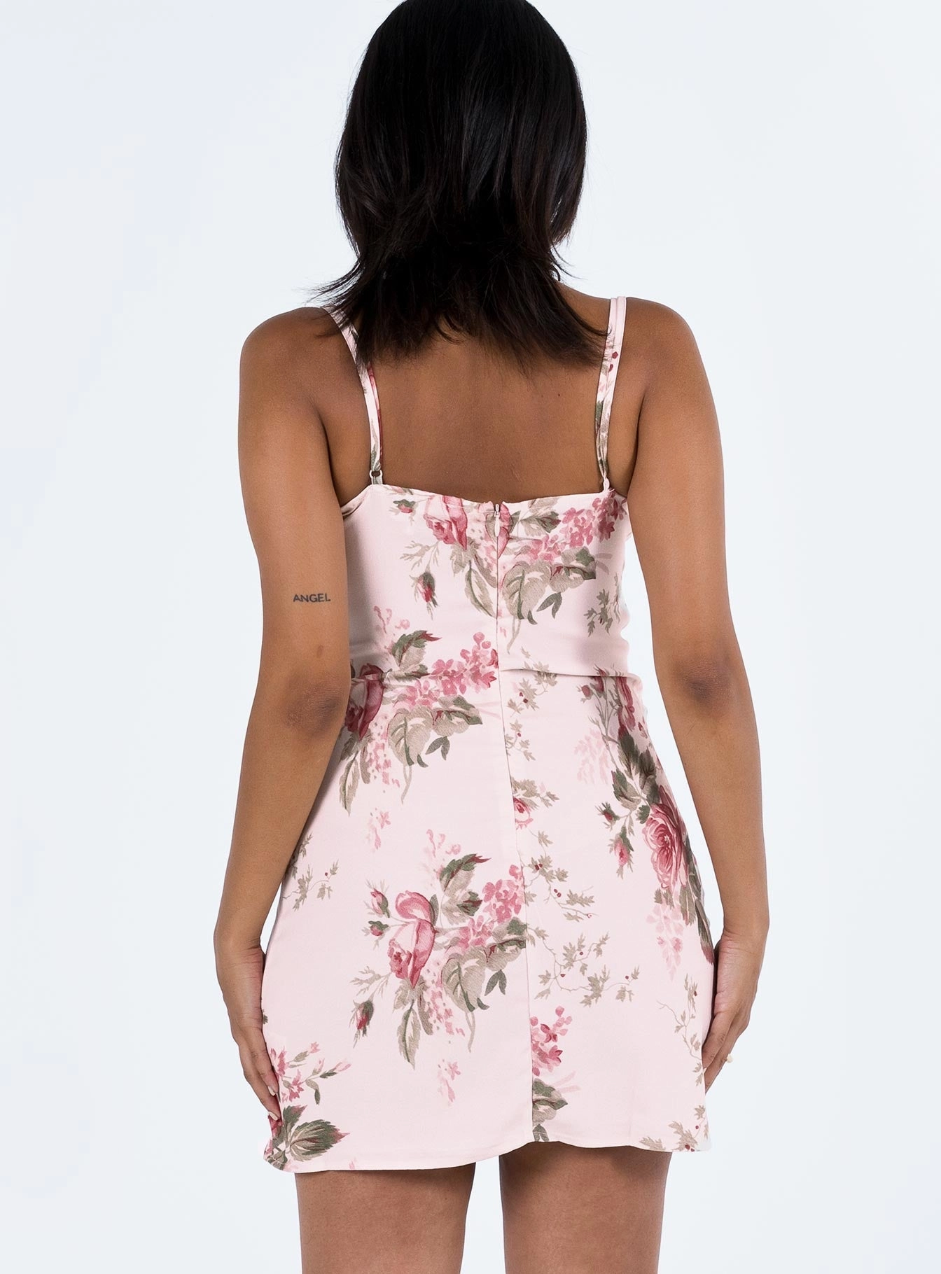 Agnola Lace Trim Mini Dress Pink Multi Cozy Silhouette Functional Layer