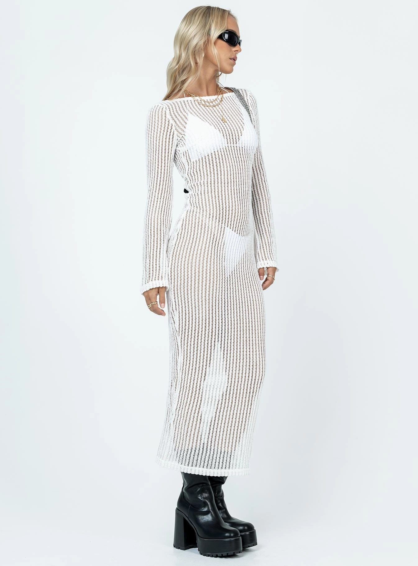 All-season garment Cool Shape Bria Maxi Dress White
