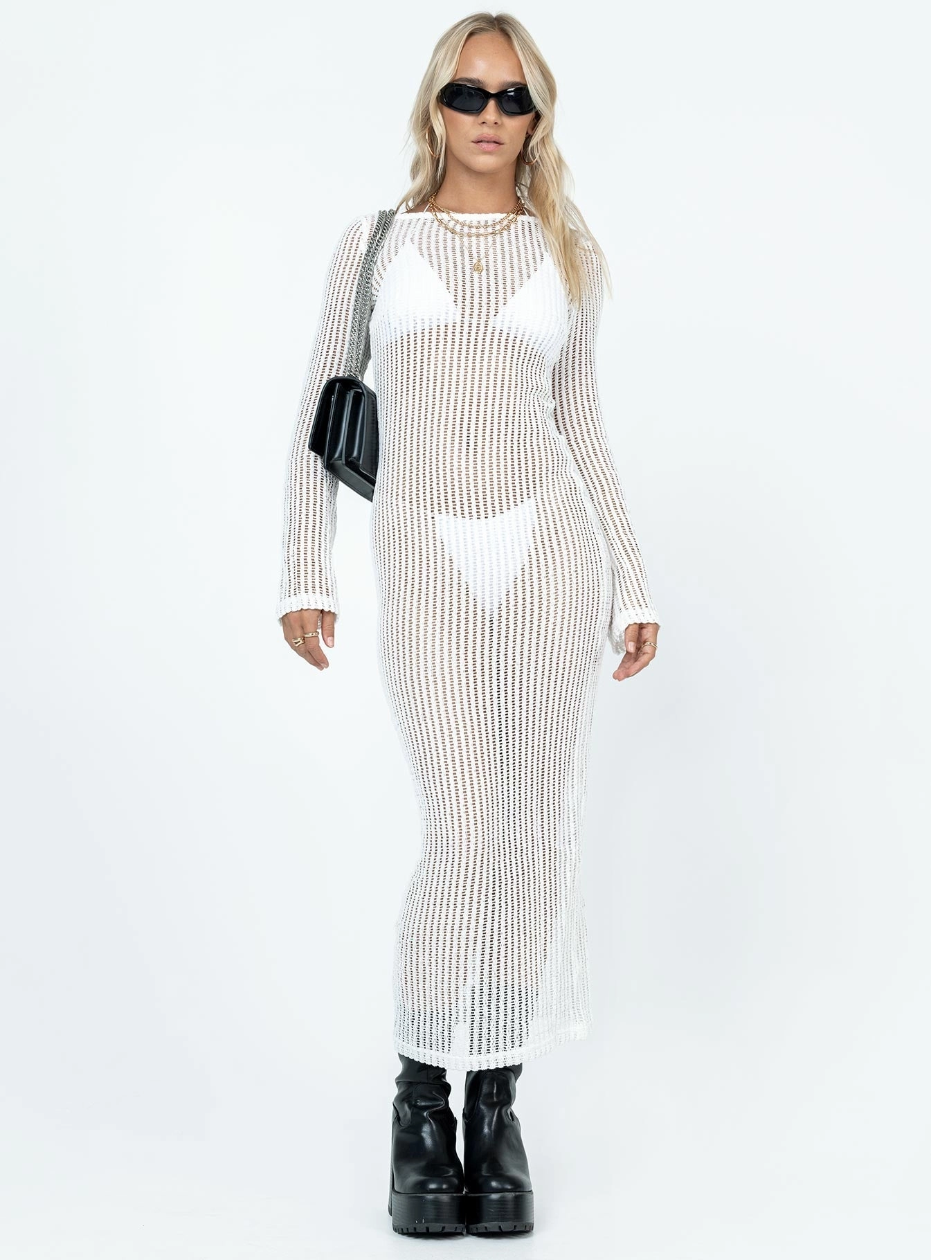 Bria Maxi Dress White Beachwear Timeless slip dress