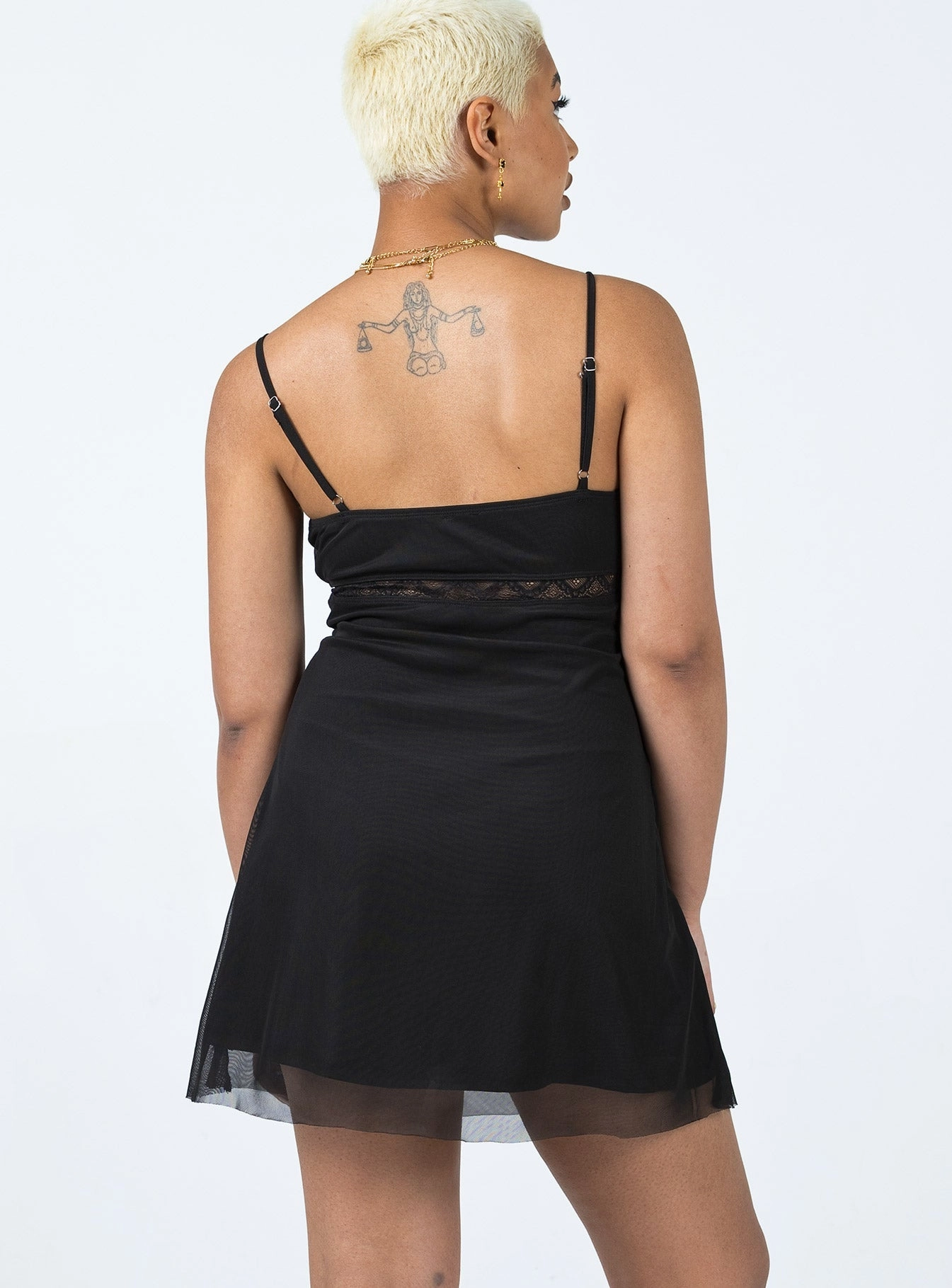 Oliana Mini Dress Black Neutral Look