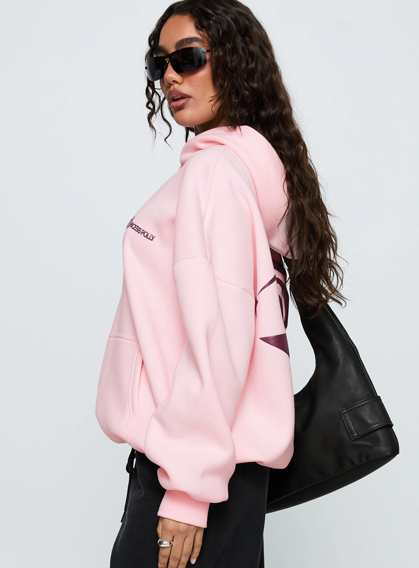 Starblazer Princess Polly Graphic Hoodie Pink Tagless Neck