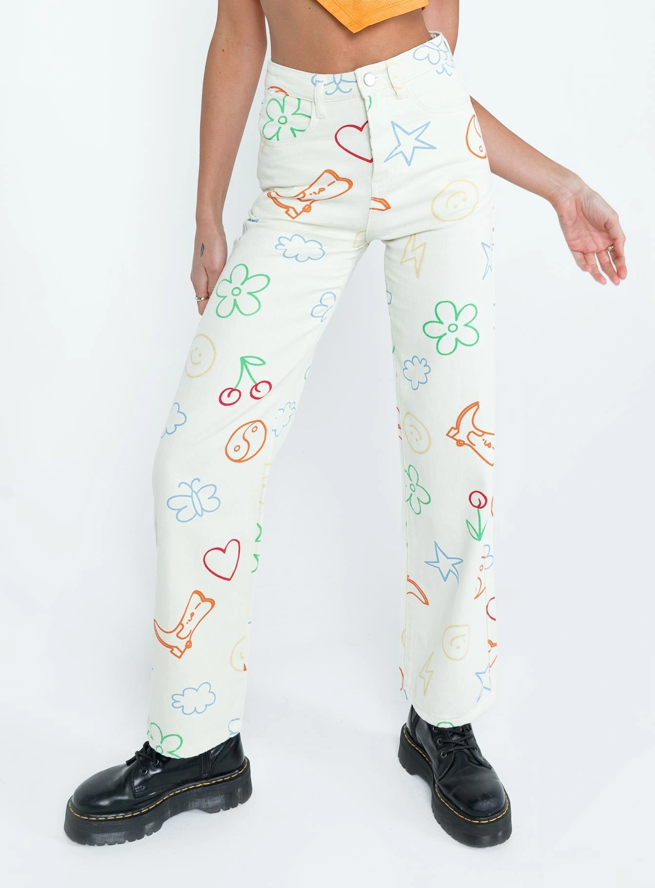 Airy Touch Vintage Wash Emerson Pants Ecru