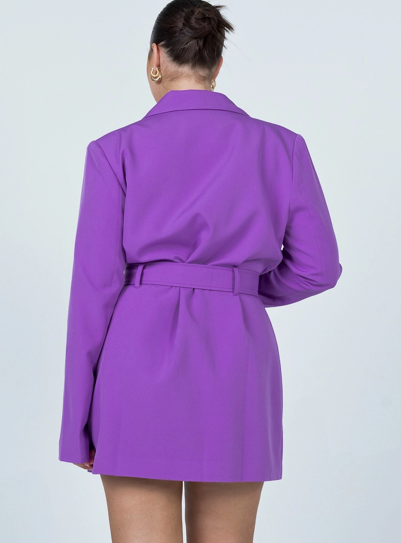 Steinway Mini Dress Purple Luxurious Texture