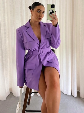 Grace Base Steinway Mini Dress Purple