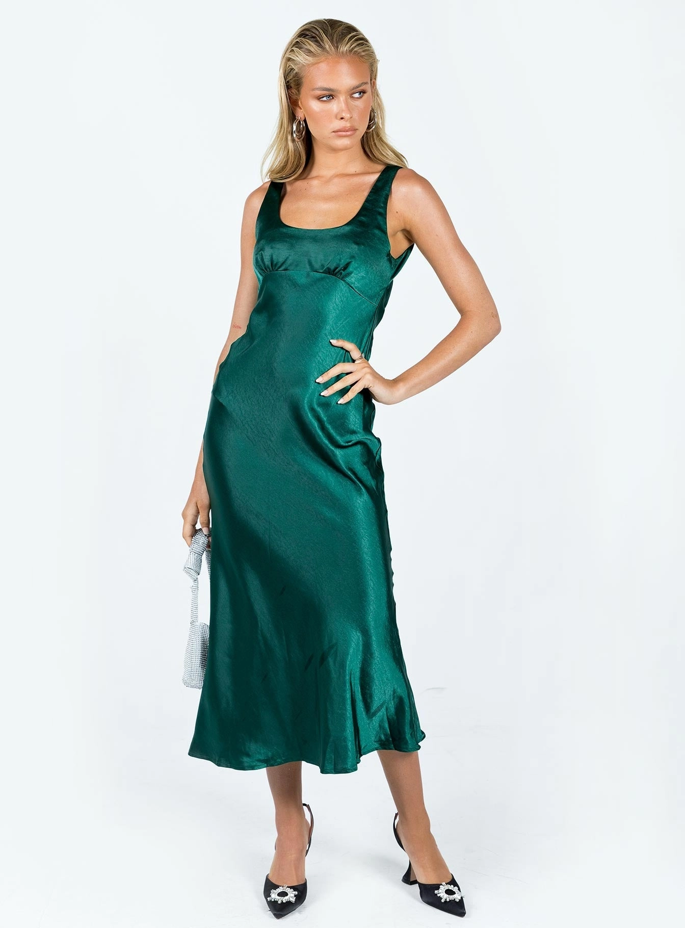 Fashion Option Girls Club Midi Dress Emerald