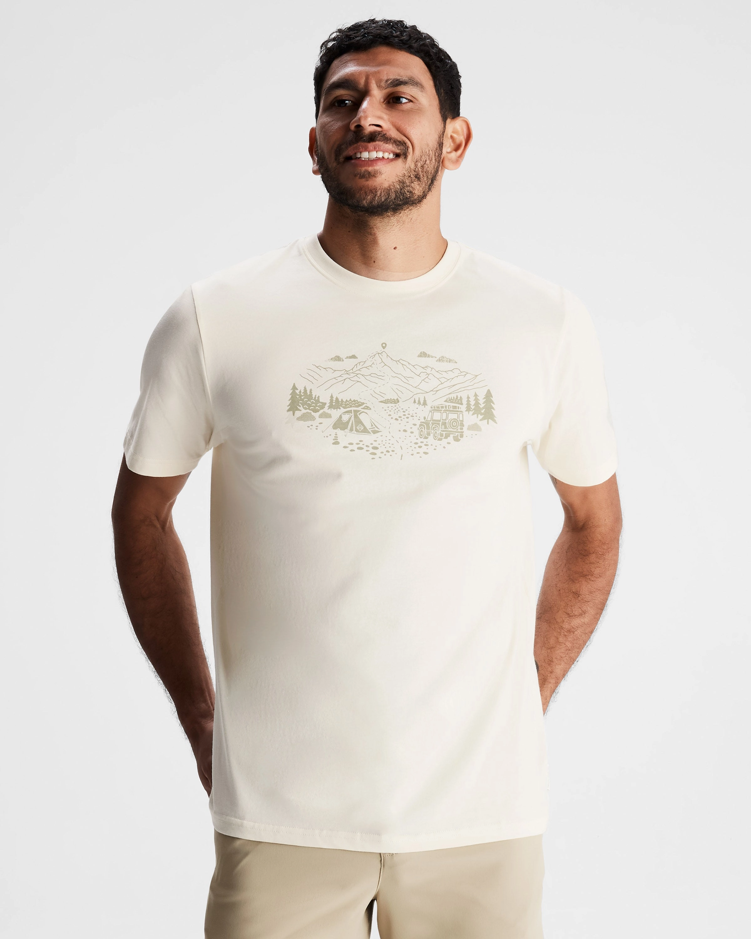 NoSideSeams homecoming Men's Ridgeline Organic Cotton T-shirt - Natural