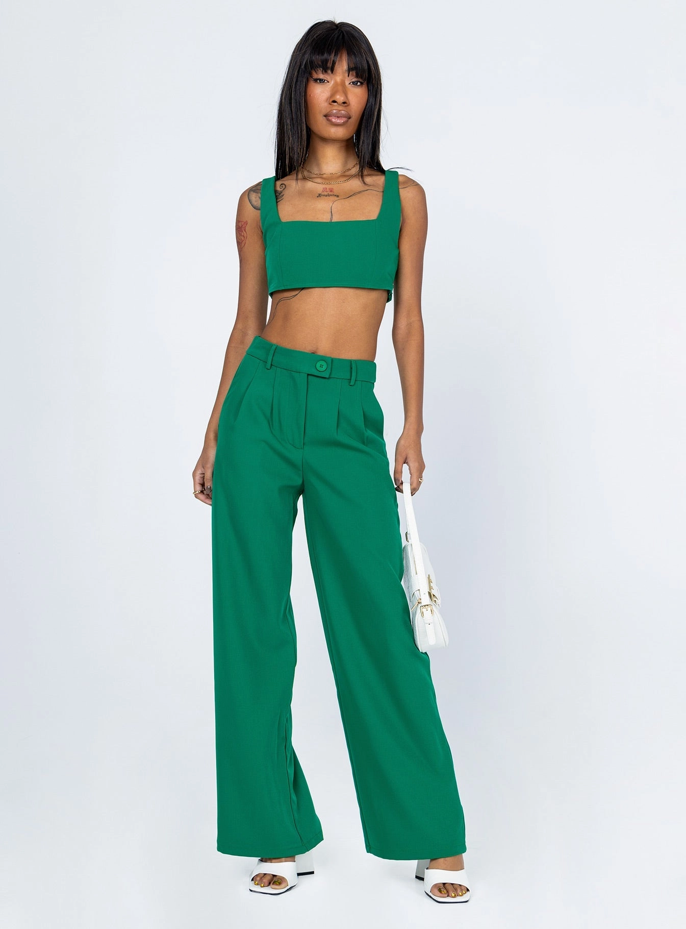 Huxley Set Green Casual Look Packable Fit