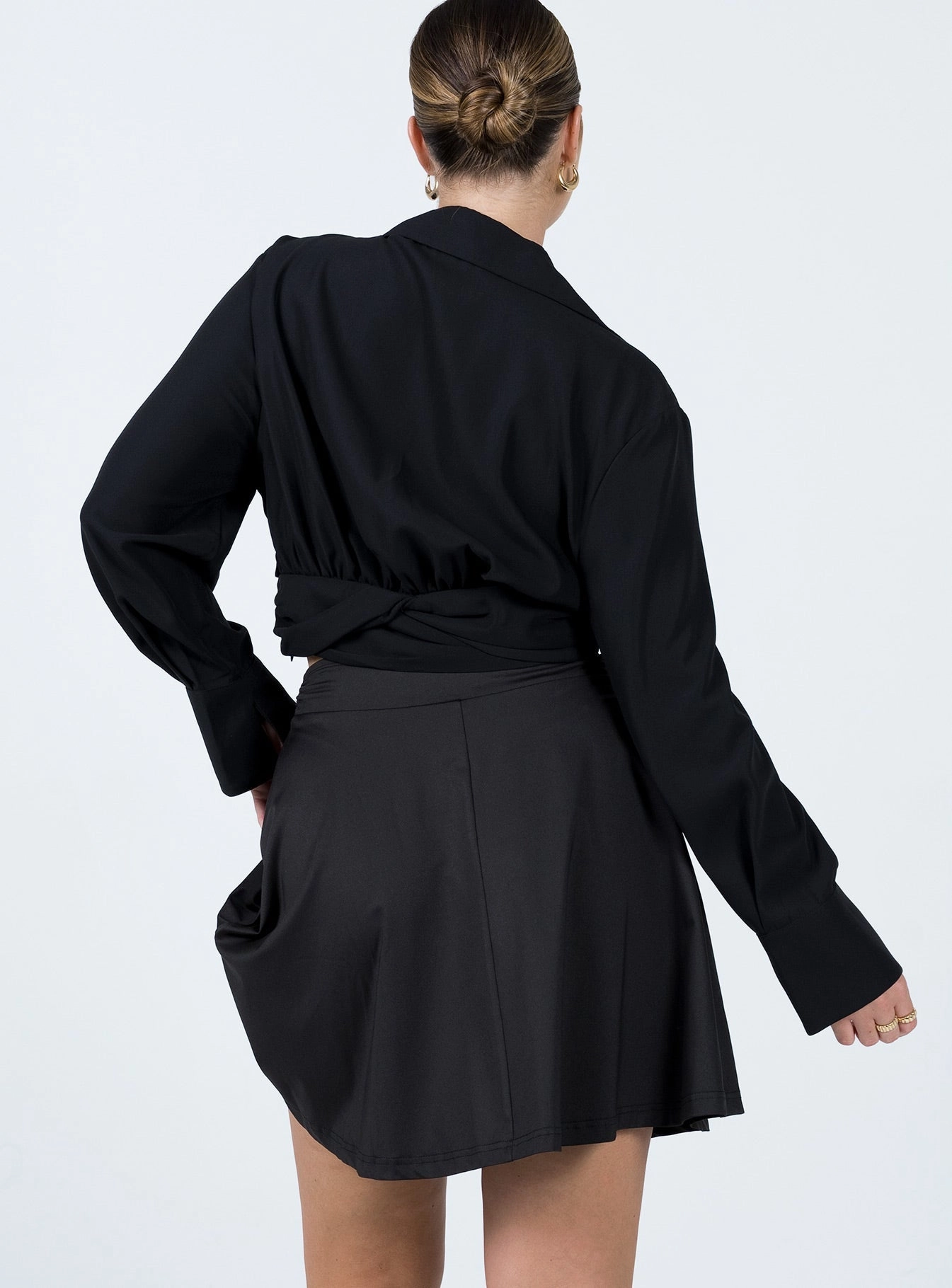 Mall Brand Look Simple Outfit Em Mini Skirt Black