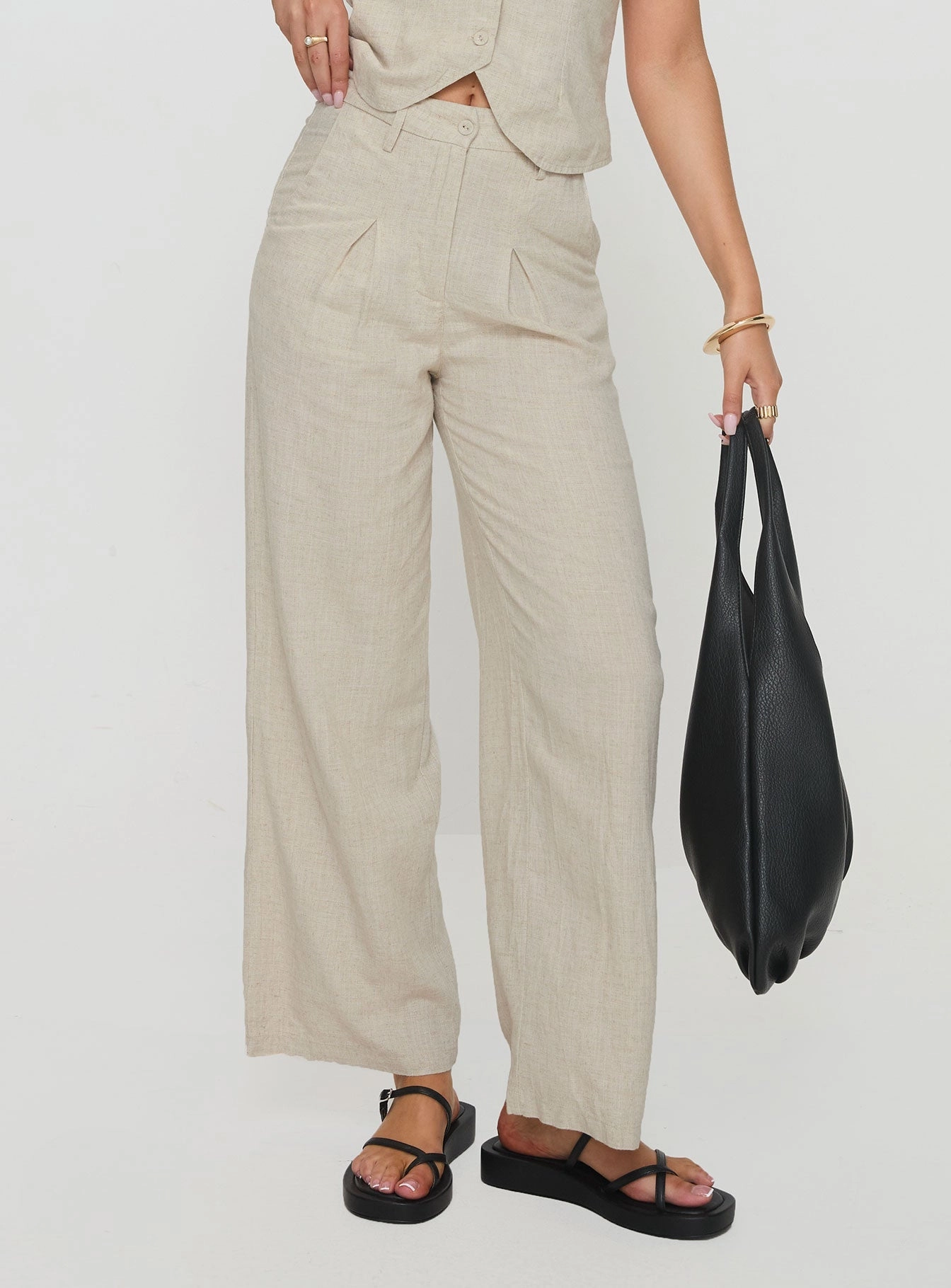Sofi Pants Beige Practical Style Casual Office