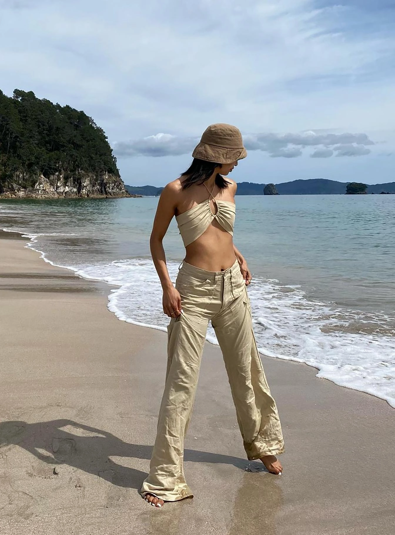 Stretch Support Fit Miami Vice Pants Wheat
