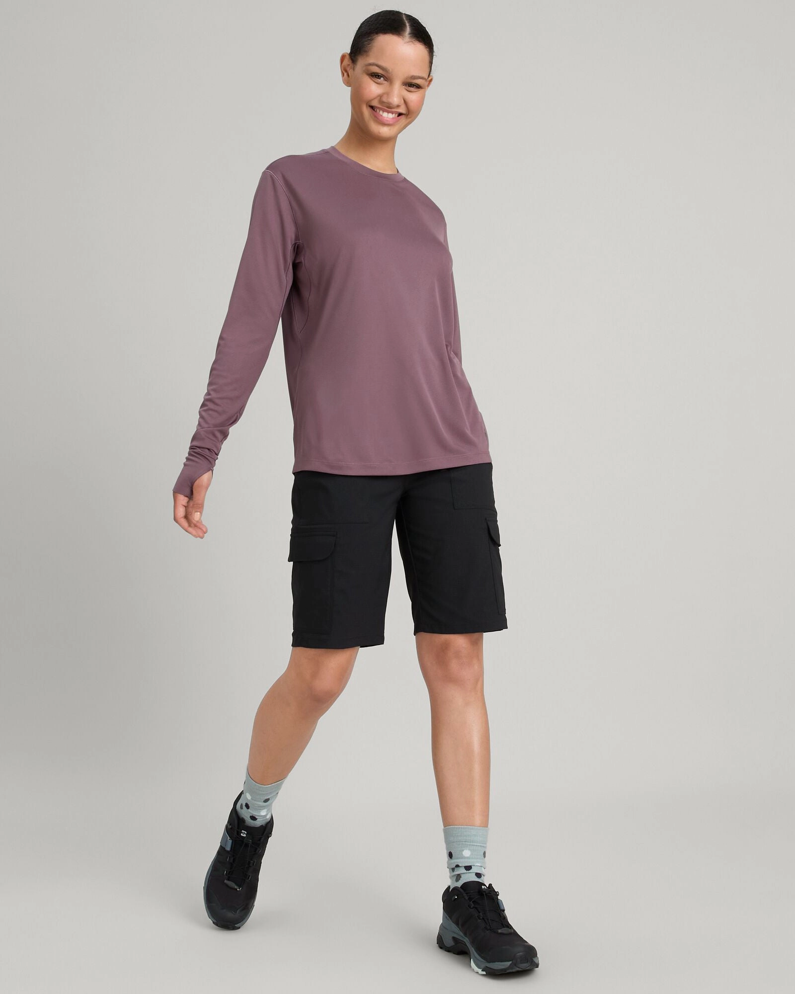 Seamless construction Chill Design Women's SUN-Stopper Long Sleeve Top - Storm Cloud