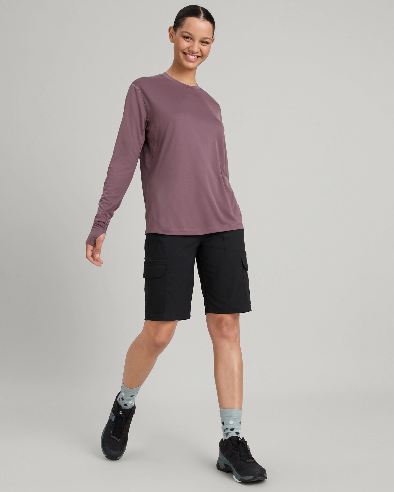 Women's SUN-Stopper Long Sleeve Top - Storm Cloud Chill Layers Plush Inner Lining