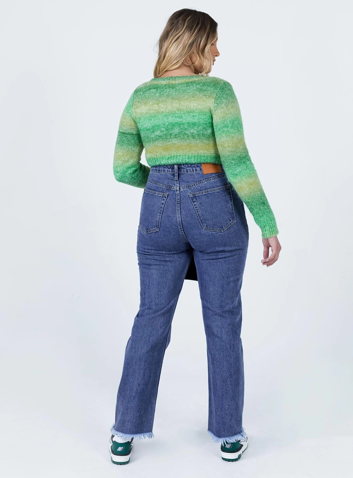 Reine Yolk Detail Denim Jeans Everyday Fashion Lover Street Inspired