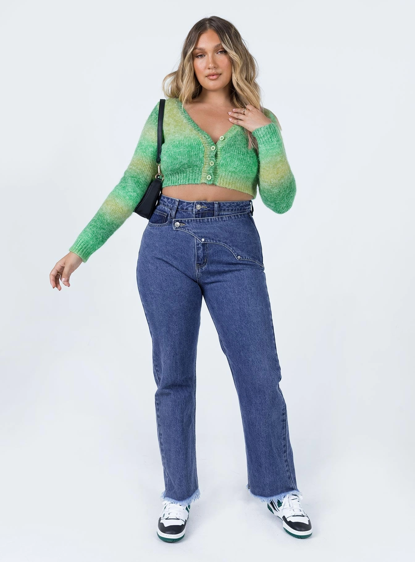 Reine Yolk Detail Denim Jeans Smooth Texture Smart Casual Athlete Fit