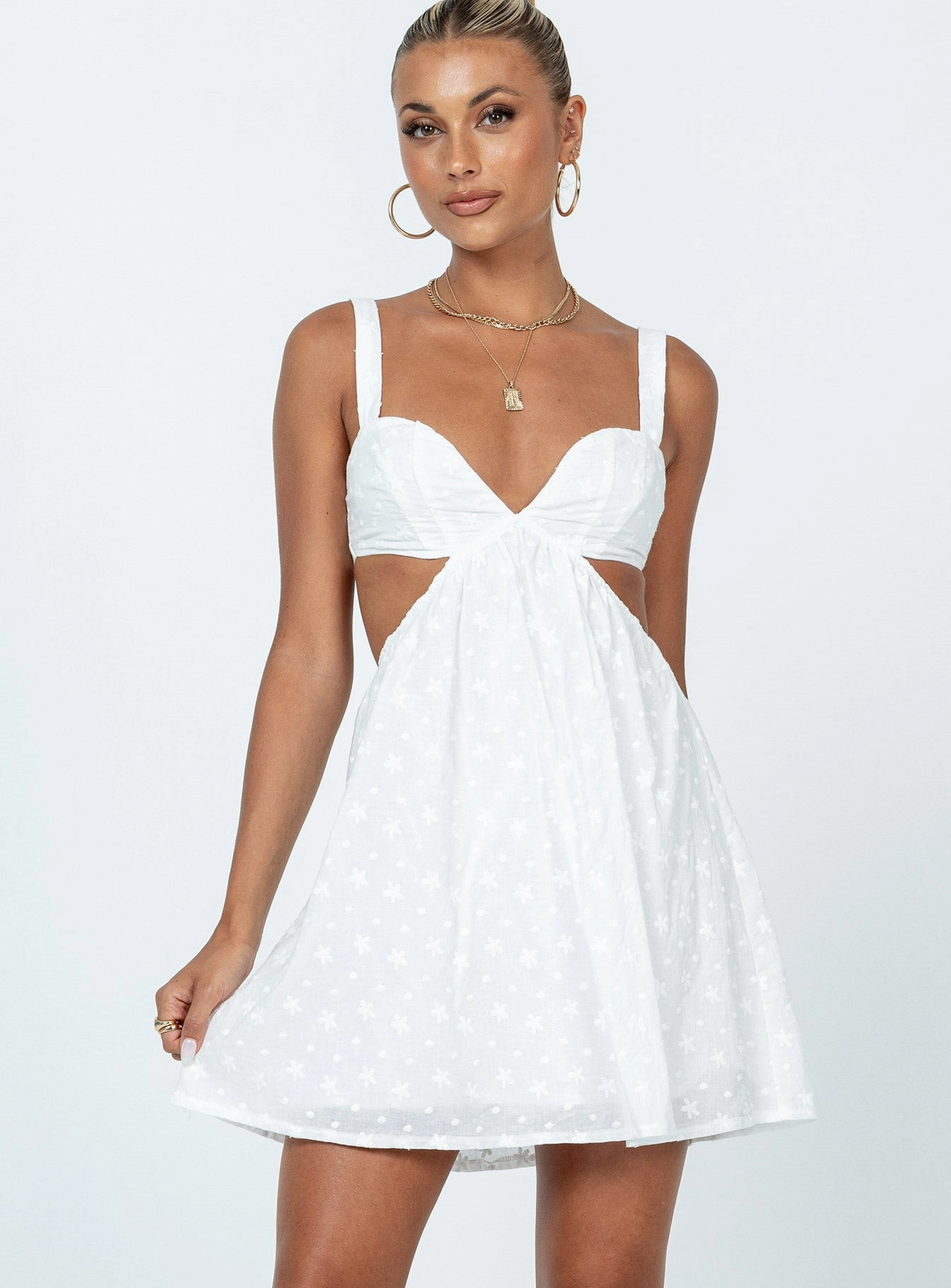 Easy and Effortless Khalia Mini Dress White